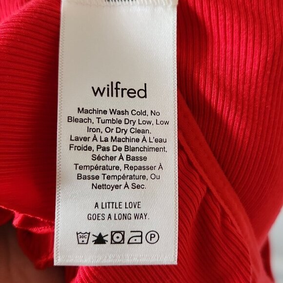 ARITZIA | Wilfred Danette ruffle knit bodysuit red sz XXS - Picture 7 of 7